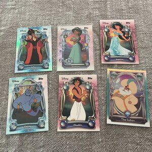 Topps Disney Wonder 2025 Trading Cards Aladdin Set of 6 4 Foil